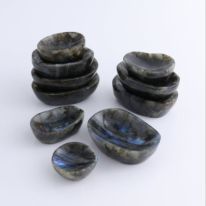 Labradorite Bowls Set of 10 - Expert Wholesale and Supplier of Wholesale Crystals & Bulk Gemstones, ["Bowls","Labradorite","Madagascar"]