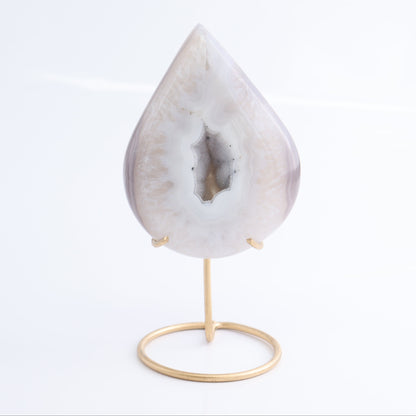 Agate Teardrops with Stand Set of 3 - Expert Wholesale and Supplier of Wholesale Crystals & Bulk Gemstones, ["Agate","Brazil","moons"]
