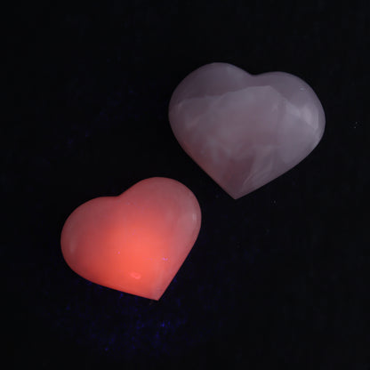 Pink Mangano Calcite Hearts Set of 6 - Expert Wholesale and Supplier of Wholesale Crystals & Bulk Gemstones, ["Calcite","Hearts","Madagascar","Pink Calcite"]