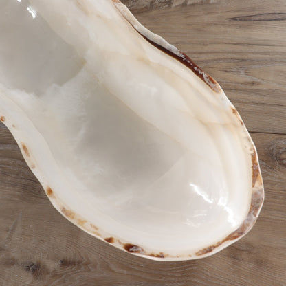 Mexican Onyx/Calcite Canoe Bowl 35"