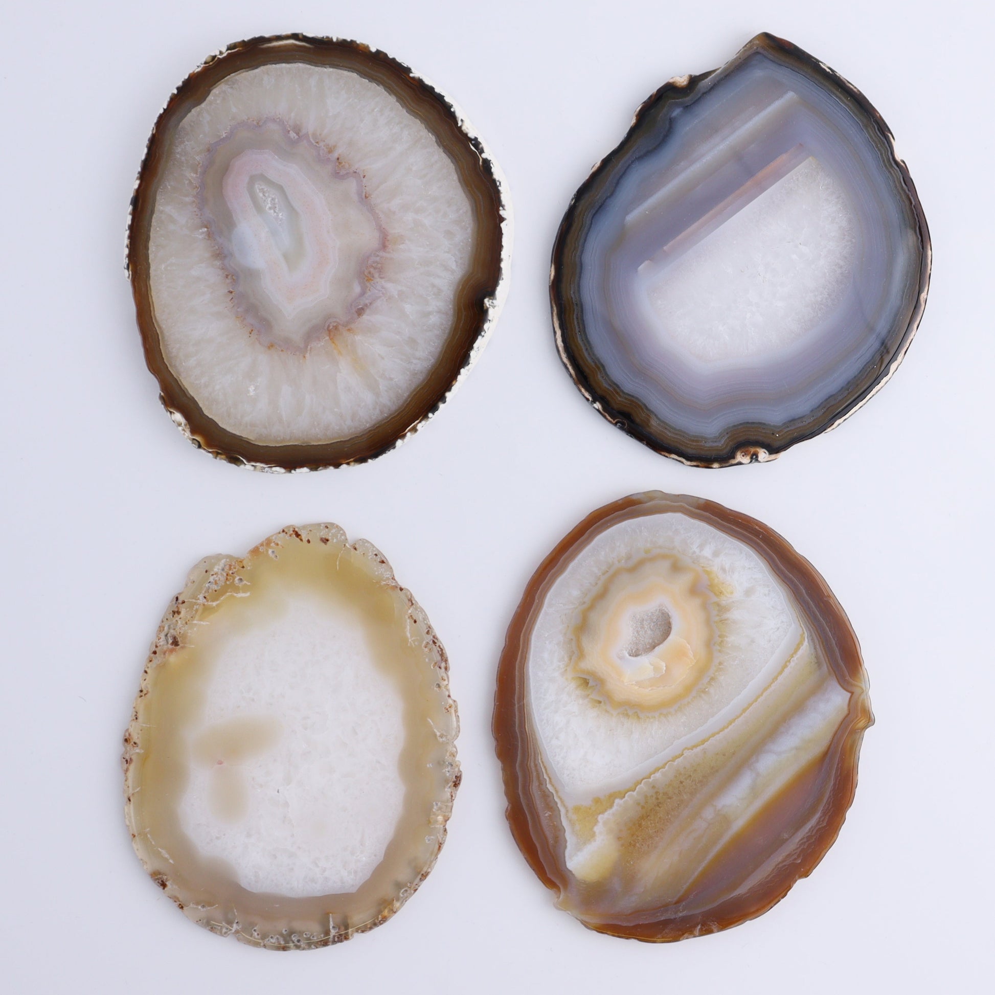 Agate Slices Set of 8 - Expert Wholesale and Supplier of Wholesale Crystals & Bulk Gemstones, ["Agate","Slices and Slabs"]