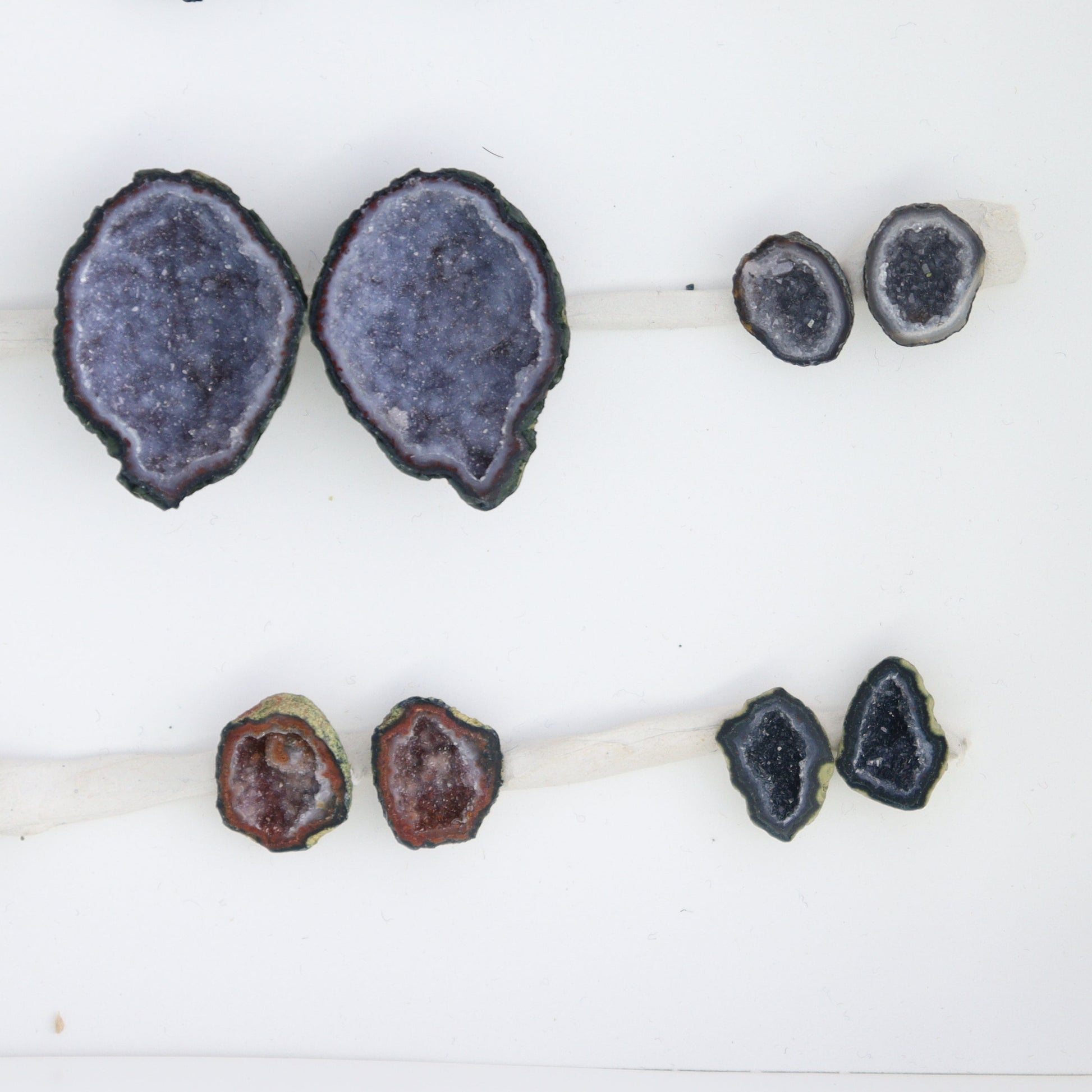 Tabasco Geodes 10 Pairs - Expert Wholesale and Supplier of Wholesale Crystals & Bulk Gemstones, ["Geodes","Tabasco Geode"]