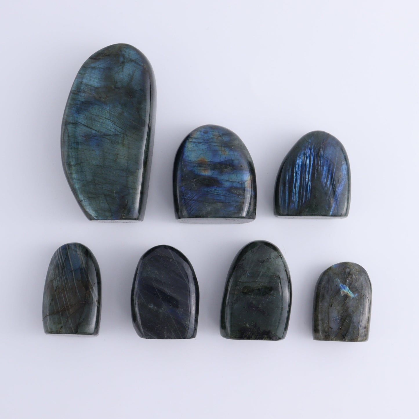 Labradorite Freeform Set of 7 - Expert Wholesale and Supplier of Wholesale Crystals & Bulk Gemstones, ["Freeforms","Labradorite","Madagascar"]