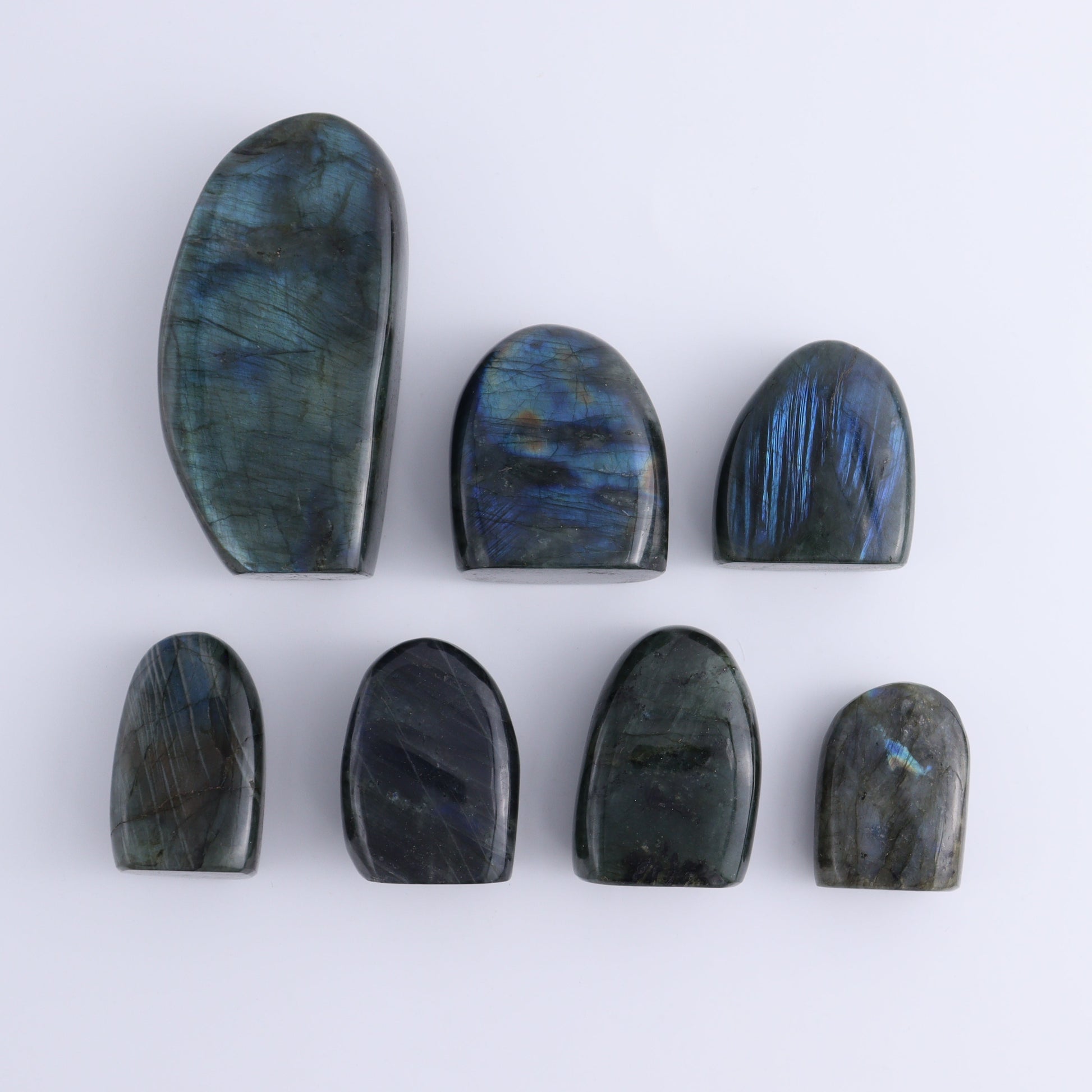 Labradorite Freeform Set of 7 - Expert Wholesale and Supplier of Wholesale Crystals & Bulk Gemstones, ["Freeforms","Labradorite","Madagascar"]
