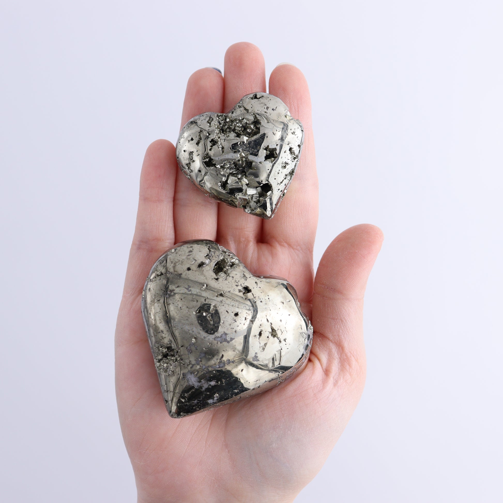Pyrite Hearts Set of 12 - Expert Wholesale and Supplier of Wholesale Crystals & Bulk Gemstones, ["Hearts","Peru","Pyrite"]
