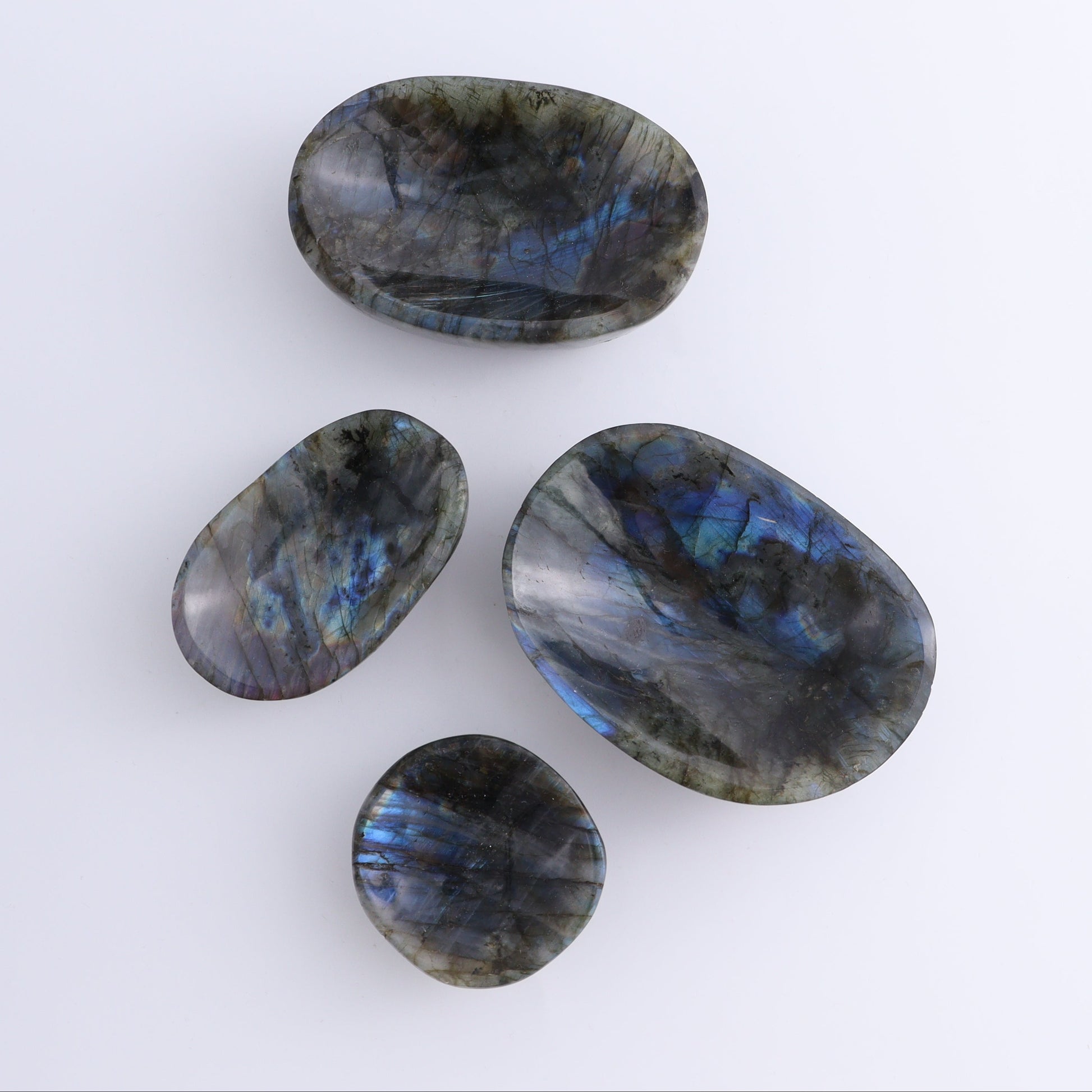 Labradorite Bowls Set of 10 - Expert Wholesale and Supplier of Wholesale Crystals & Bulk Gemstones, ["Bowls","Labradorite","Madagascar"]