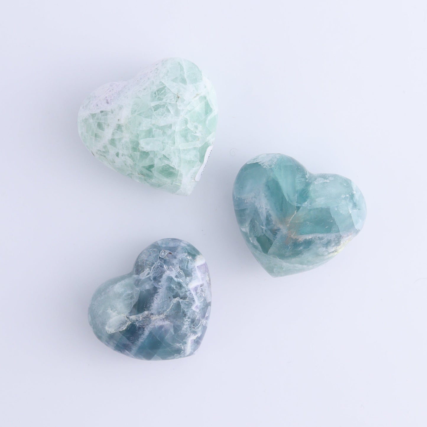 Fluorite Hearts Set of 7 - Expert Wholesale and Supplier of Wholesale Crystals & Bulk Gemstones, ["Fluorite","Hearts","Mexico"]