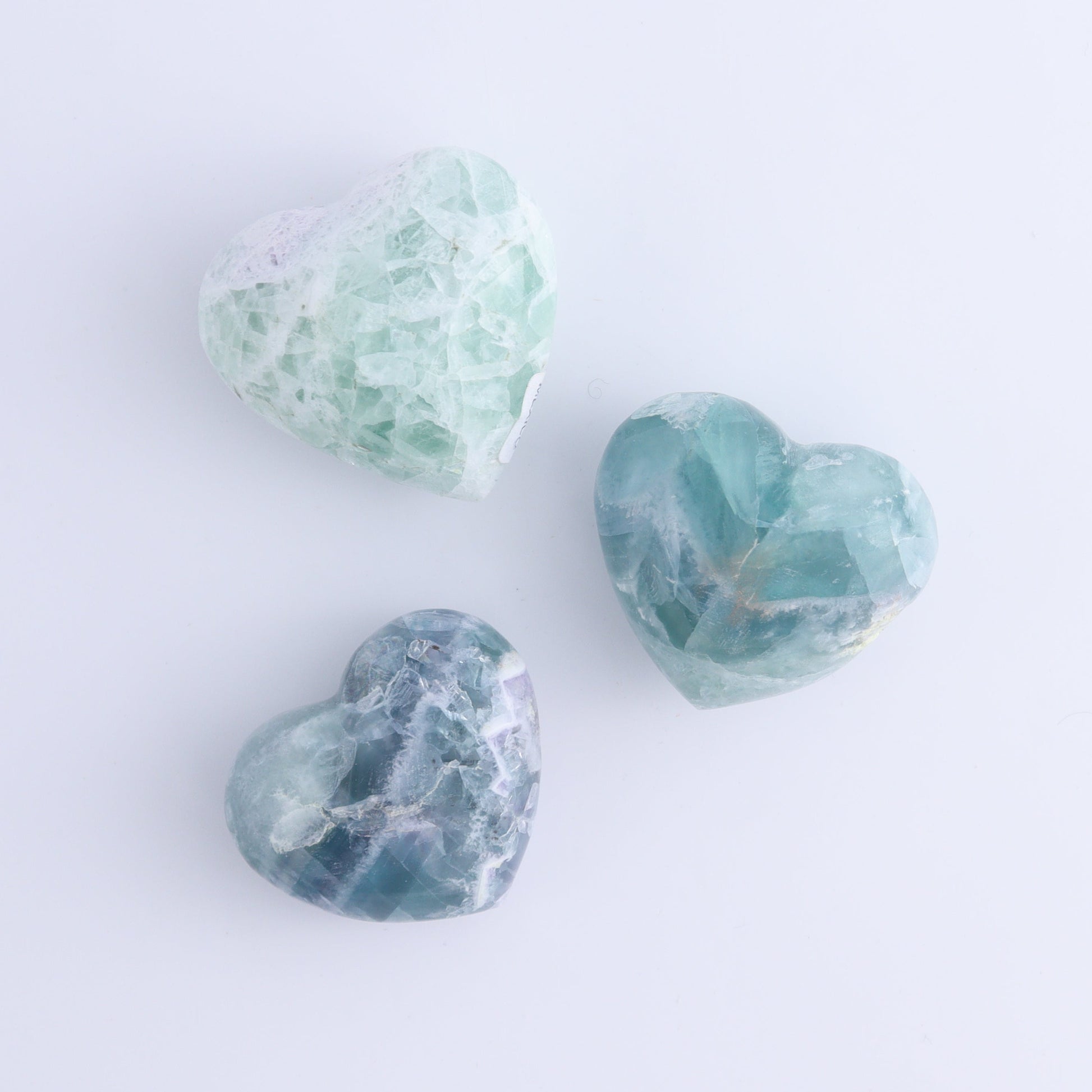 Fluorite Hearts Set of 7 - Expert Wholesale and Supplier of Wholesale Crystals & Bulk Gemstones, ["Fluorite","Hearts","Mexico"]