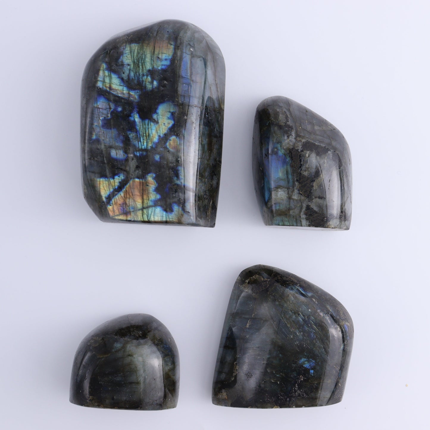 Labradorite Freeform Set of 4 - Expert Wholesale and Supplier of Wholesale Crystals & Bulk Gemstones, ["Freeforms","Labradorite","Madagascar"]