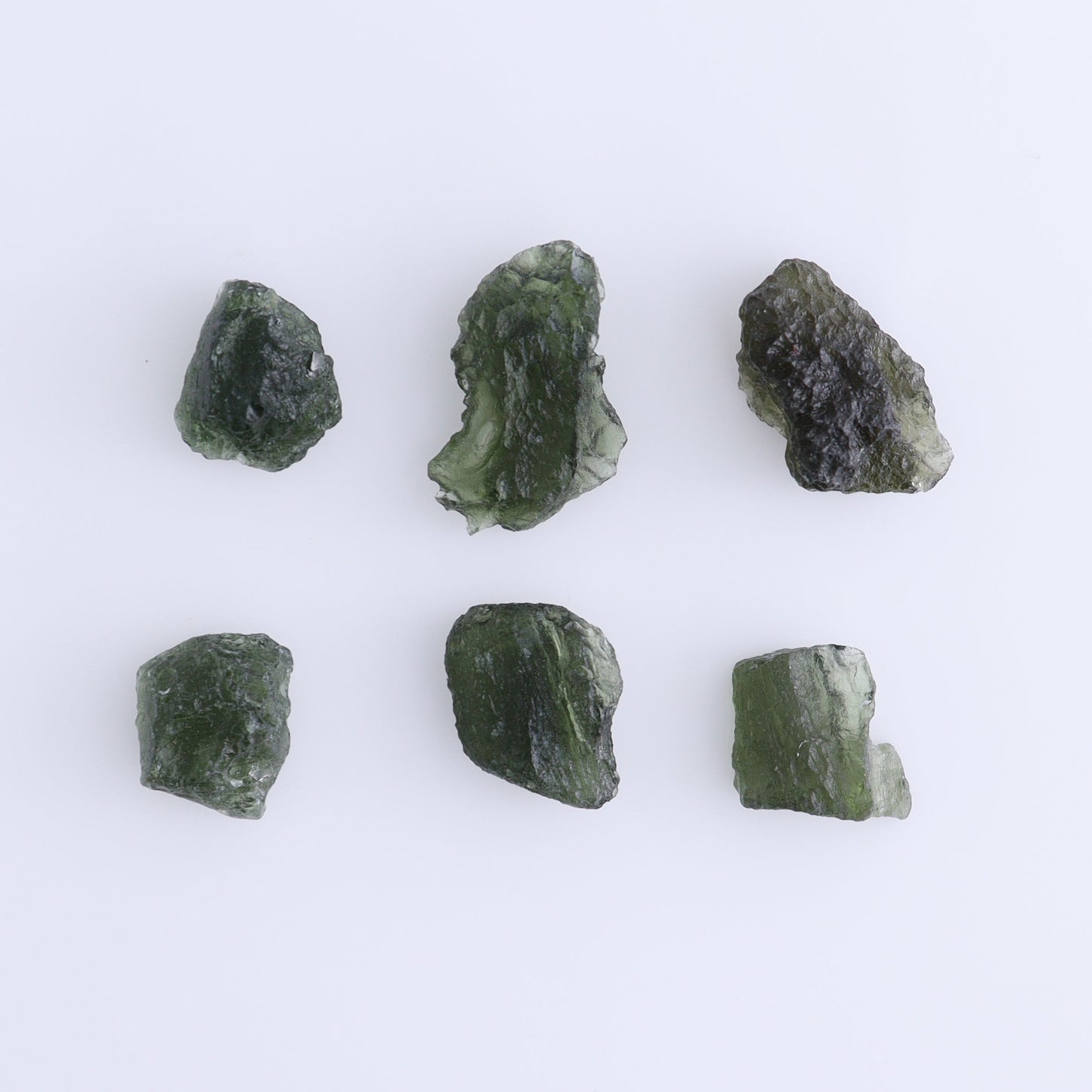 Moldavite Pieces Set of 6 - Expert Wholesale and Supplier of Wholesale Crystals & Bulk Gemstones, ["Czech Republic","Moldavite","Pieces"]