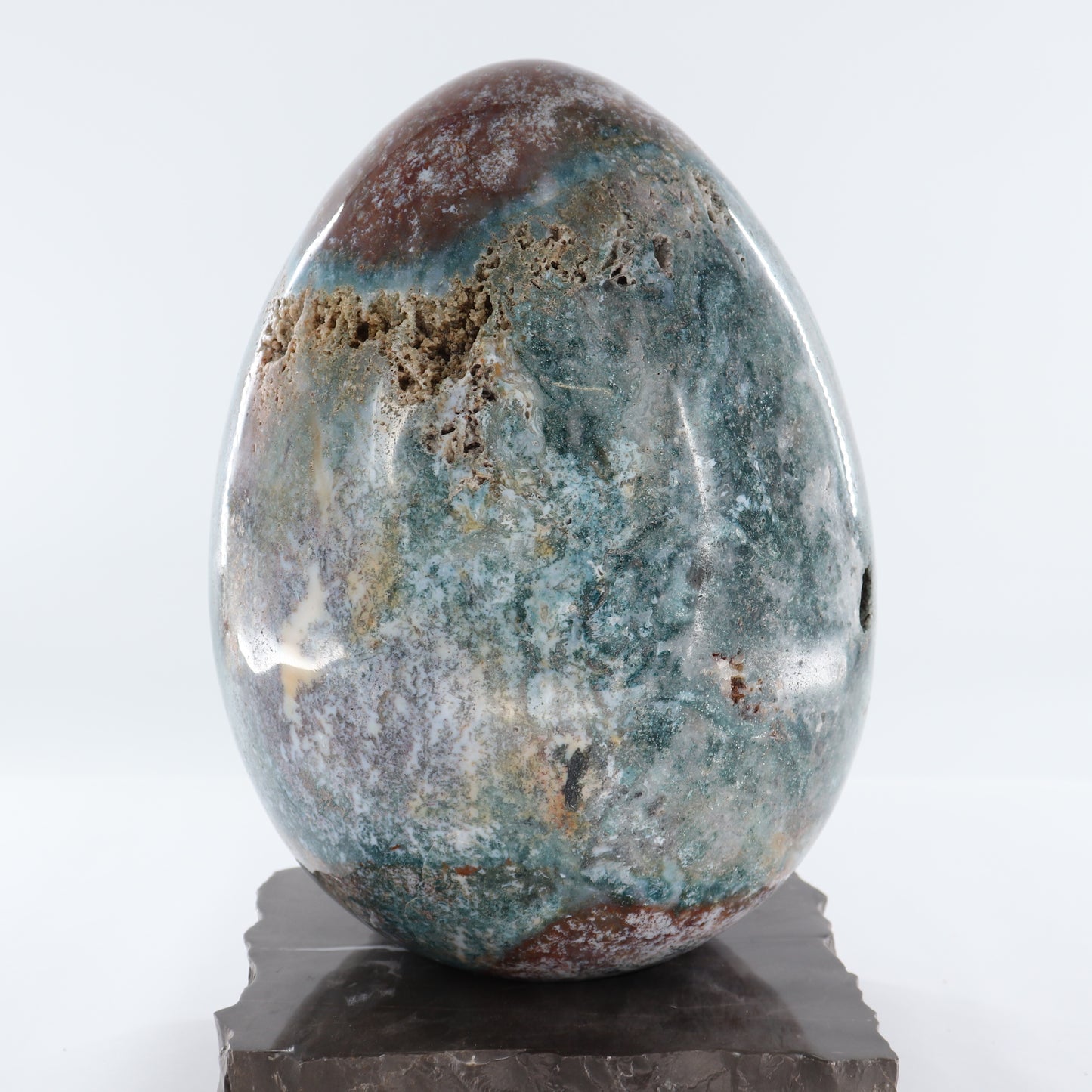 Large Ocean Jasper Egg (Stand NOT included)