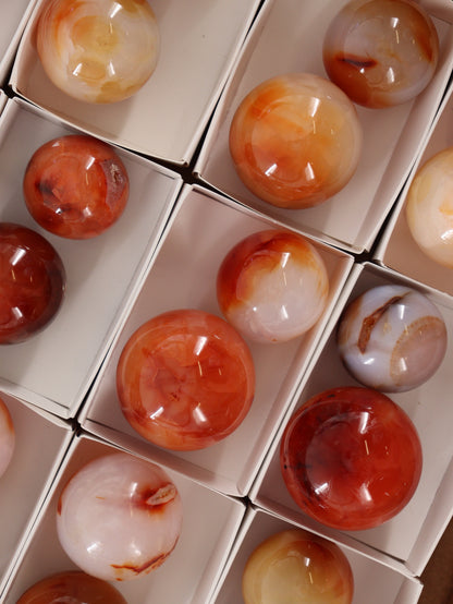 Carnelian Spheres Set of 32 - Expert Wholesale and Supplier of Wholesale Crystals & Bulk Gemstones, []