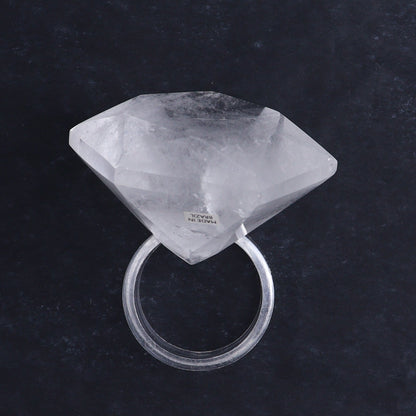 Quartz Diamond Shaped Carvings Set of 5 - Expert Wholesale and Supplier of Wholesale Crystals & Bulk Gemstones, ["Brazil","Clear Quartz","Mixed Carvings","Quartz"]