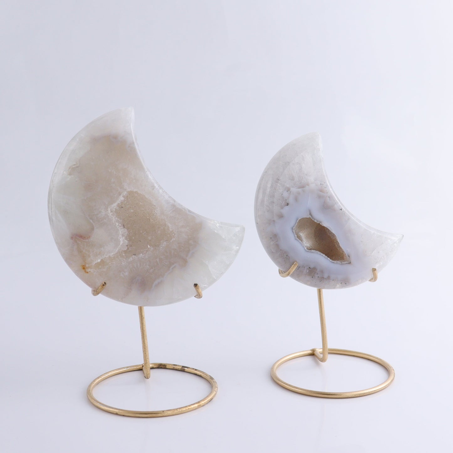 Agate Moons with Stand Set of 6 - Expert Wholesale and Supplier of Wholesale Crystals & Bulk Gemstones, ["Agate","Brazil","moons"]