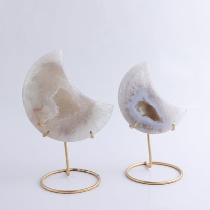 Agate Moons with Stand Set of 6 - Expert Wholesale and Supplier of Wholesale Crystals & Bulk Gemstones, ["Agate","Brazil","moons"]