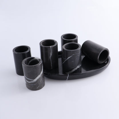 Black Marble Shot Glass Set - Expert Wholesale and Supplier of Wholesale Crystals & Bulk Gemstones, ["Black Marble","Marble","Mexico","Shot Glasses"]