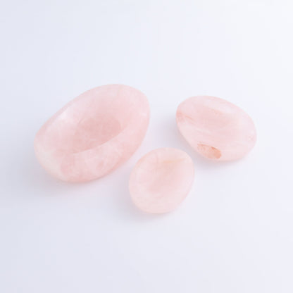 Rose Quartz Bowls Set of 3 - Expert Wholesale and Supplier of Wholesale Crystals & Bulk Gemstones, ["Bowls","Rose Quartz"]