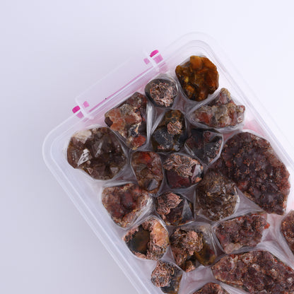 Quartz Hematite Inclusions Flat from Morocco