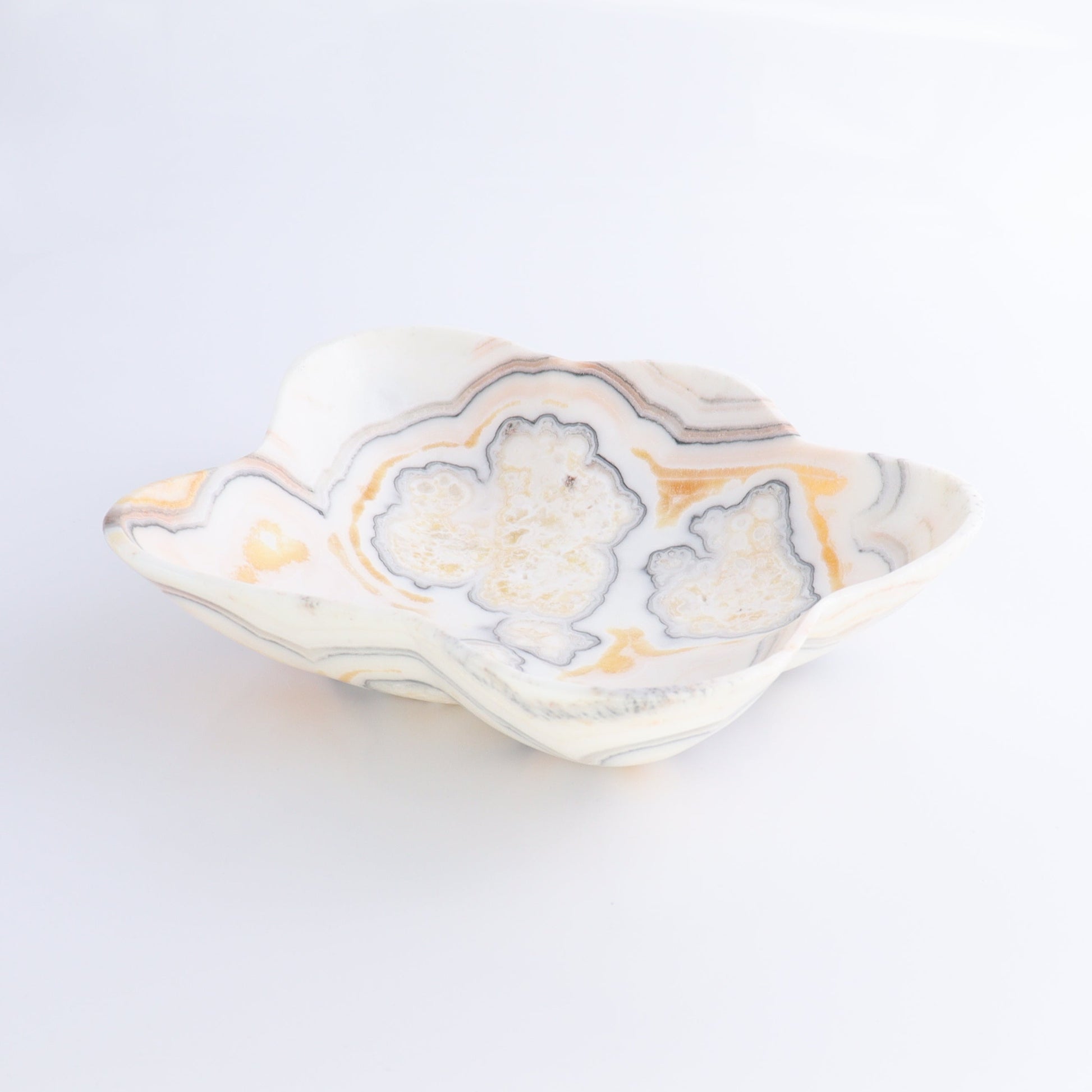 One Bowl Mexican Onyx/Calcite White Zebra - Expert Wholesale and Supplier of Wholesale Crystals & Bulk Gemstones, ["bowl","Calcite","Catalog Onyx","Decorative Dish","Mexico","onyx"]