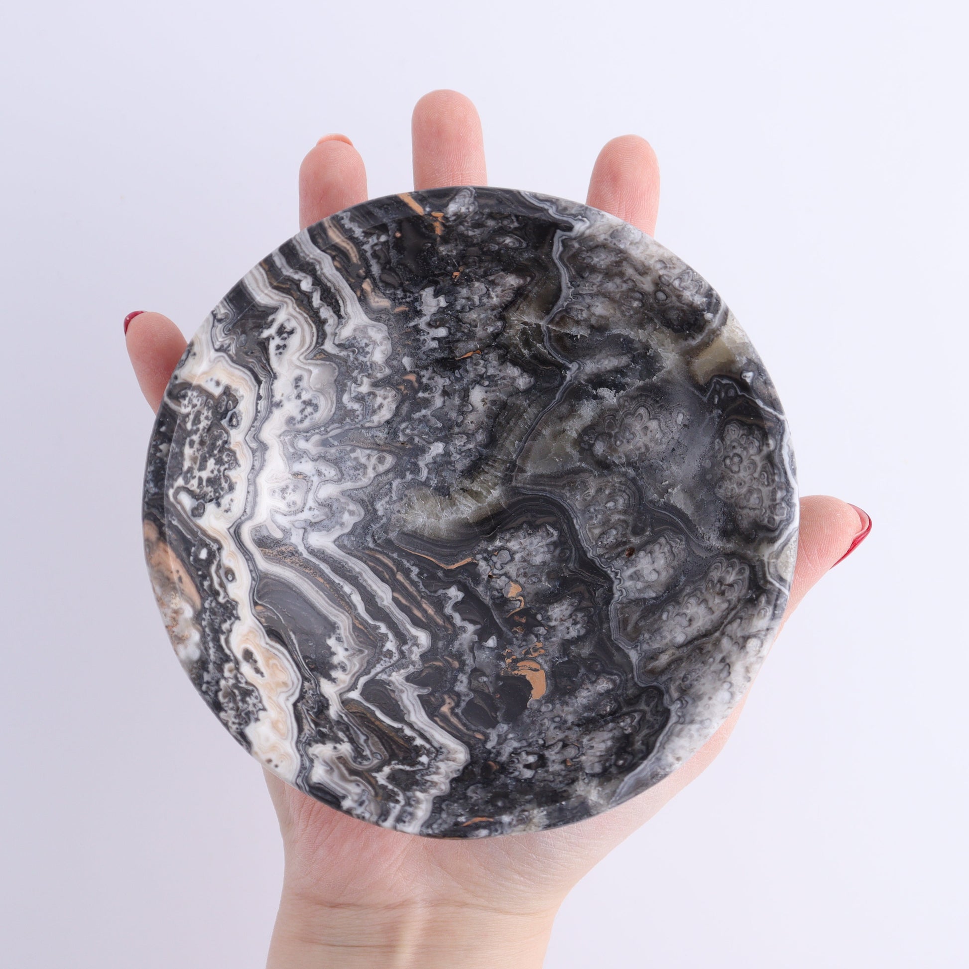 One Bowl (12 cm) Mexican Onyx/Calcite Zebra Polished - Expert Wholesale and Supplier of Wholesale Crystals & Bulk Gemstones, ["bowl","Calcite","Catalog Onyx","Decorative Dish","Mexico","onyx"]