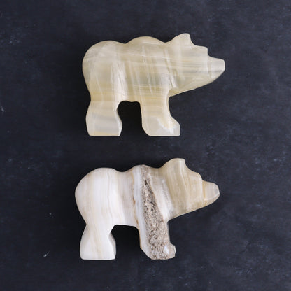White Onyx Bear Carvings Set of 8 - Expert Wholesale and Supplier of Wholesale Crystals & Bulk Gemstones, ["Bears","onyx","White onyx"]