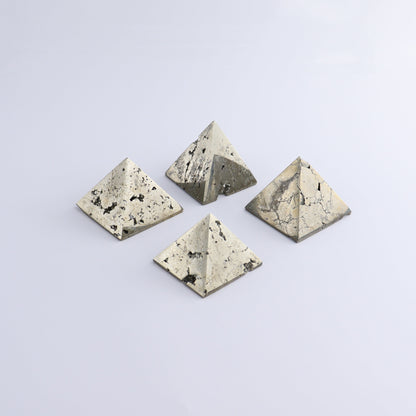 Pyrite Pyramids Set of 4 - Expert Wholesale and Supplier of Wholesale Crystals & Bulk Gemstones, ["Pyramids","Pyrite"]