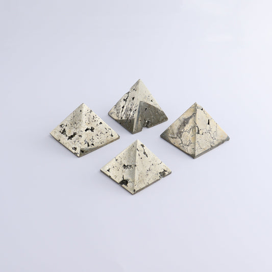 Pyrite Pyramids Set of 4 - Expert Wholesale and Supplier of Wholesale Crystals & Bulk Gemstones, ["Pyramids","Pyrite"]