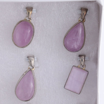 Kunzite Pendants Pendants Set of 9 - Expert Wholesale and Supplier of Wholesale Crystals & Bulk Gemstones, ["close_50","India","Kunzite","Pendant","Pendants","sterling silver"]