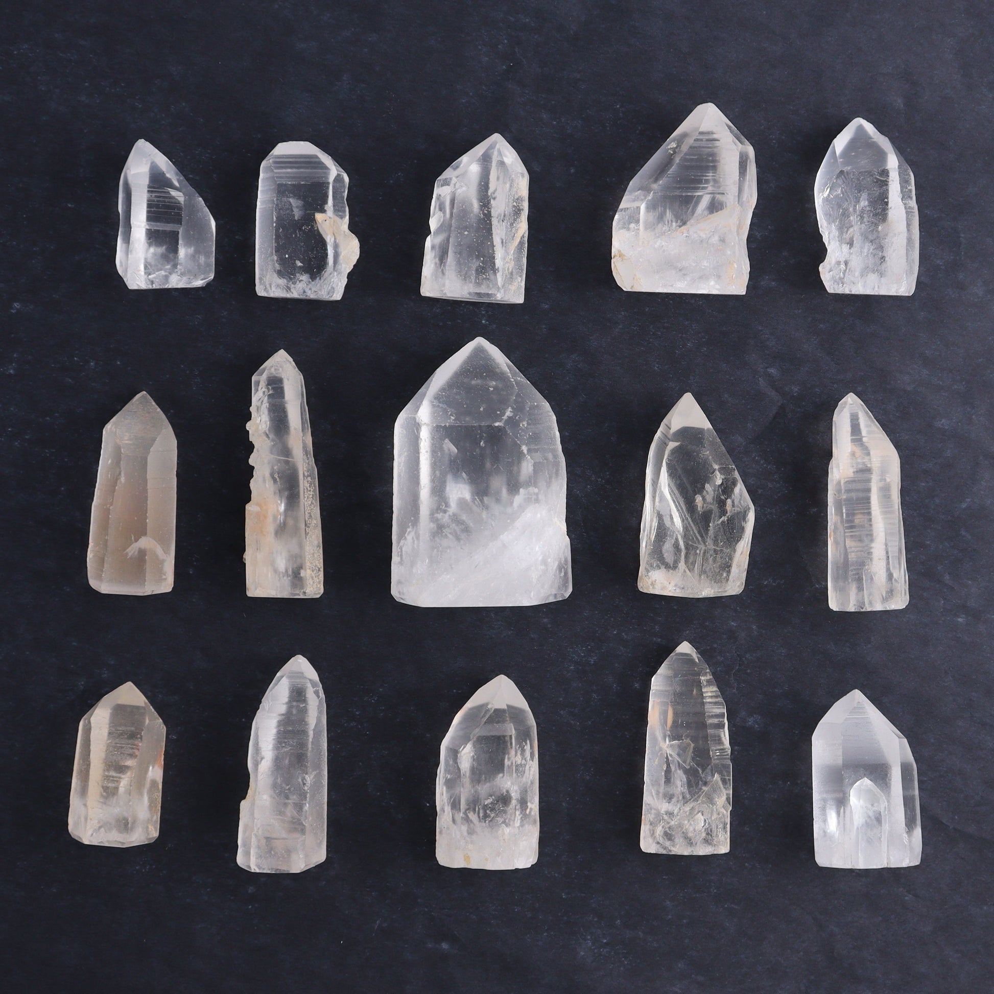 Lemurian Cut Bases Set of 15 - Expert Wholesale and Supplier of Wholesale Crystals & Bulk Gemstones, ["Brazil","Cut Base","Lemurian"]