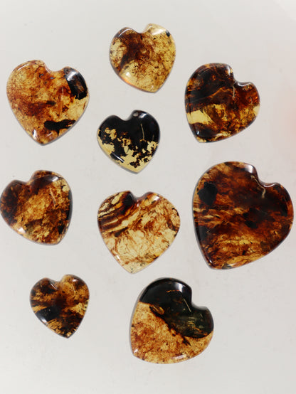 Chiapas Amber Hearts Set of 9