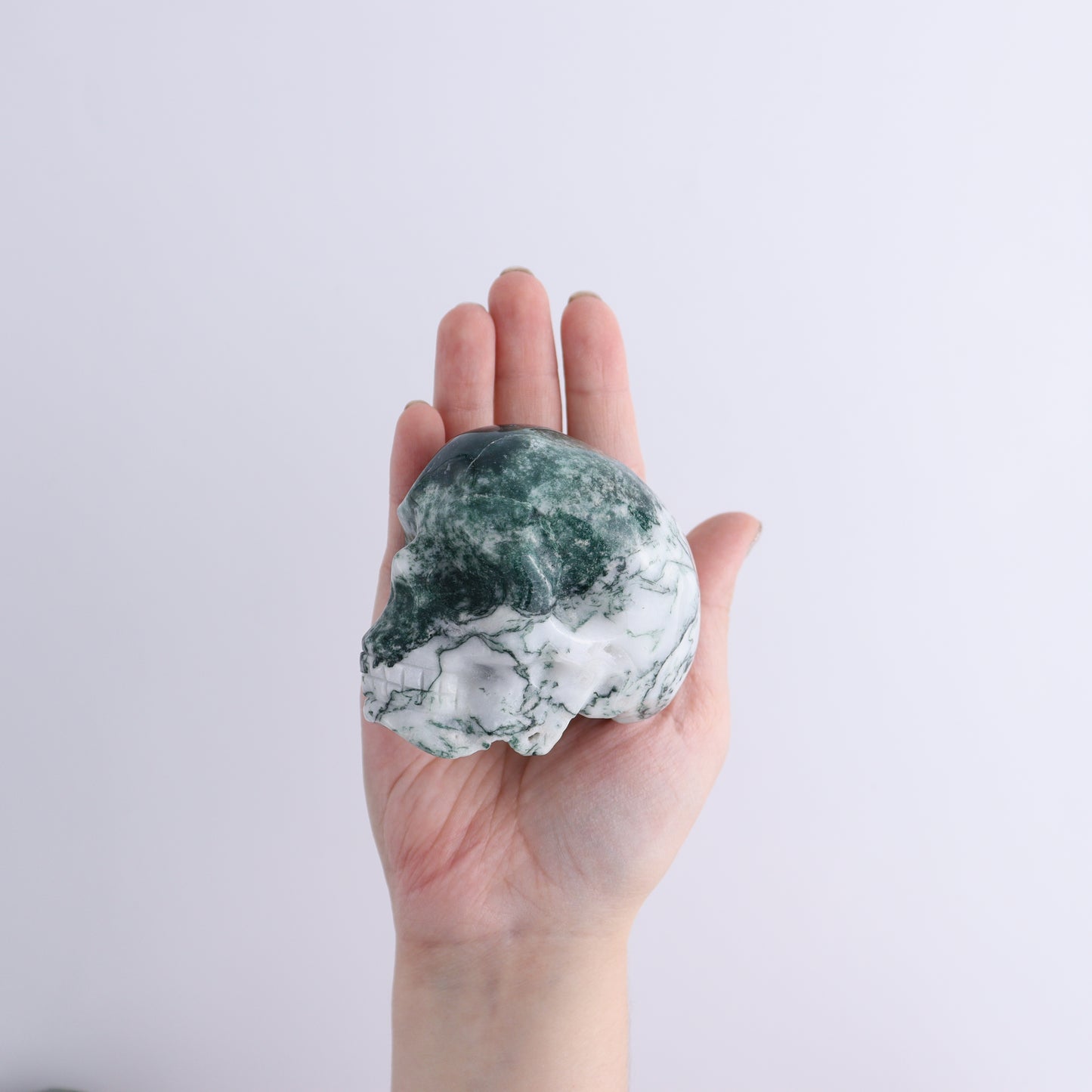 Moss Agate Skulls 4 - Expert Wholesale and Supplier of Wholesale Crystals & Bulk Gemstones, ["China","Moss Agate","Skulls"]