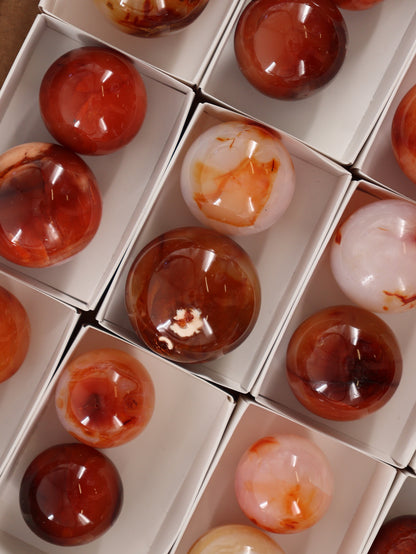 Carnelian Spheres Set of 32 - Expert Wholesale and Supplier of Wholesale Crystals & Bulk Gemstones, []