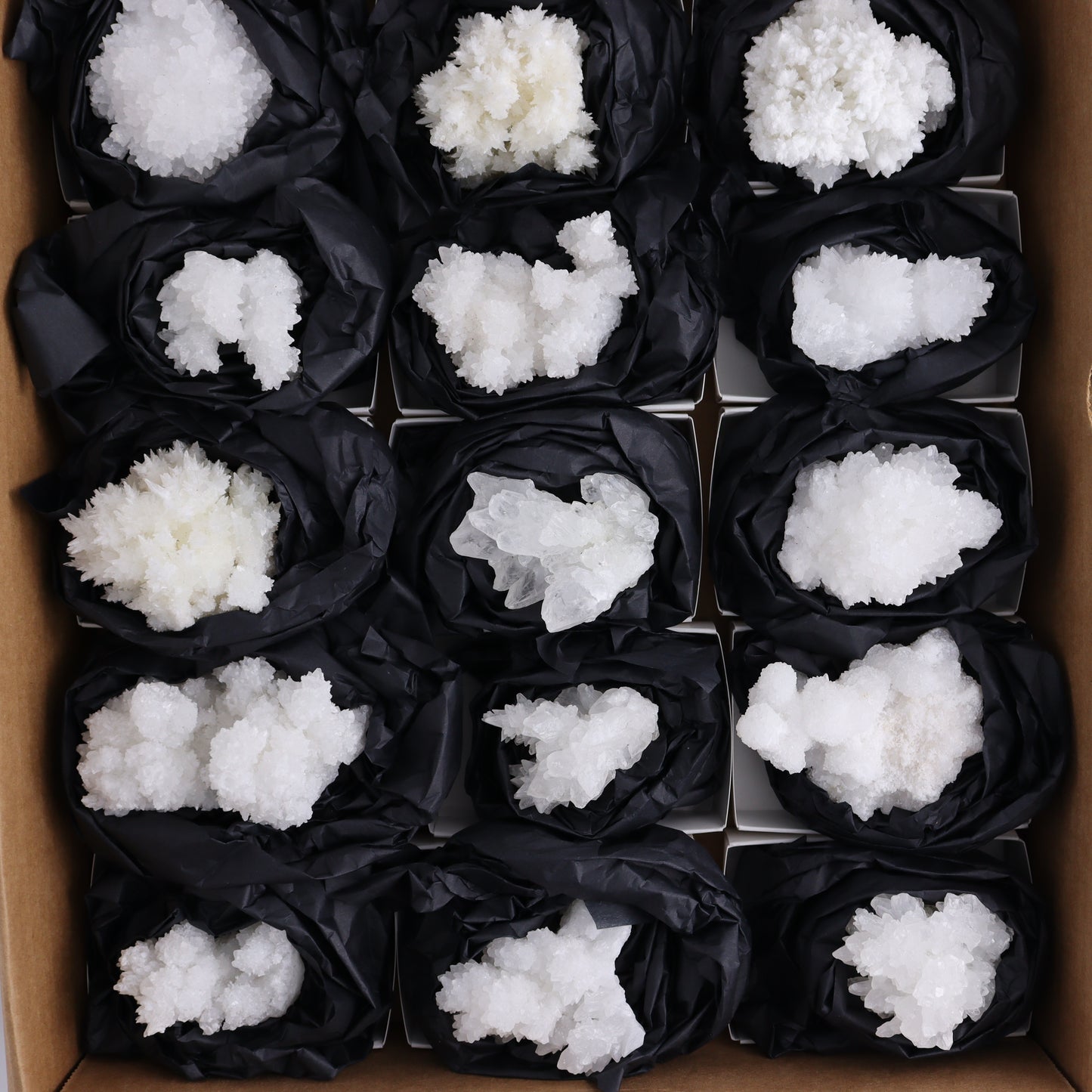 Aragonite Clusters Set of 18 - Expert Wholesale and Supplier of Wholesale Crystals & Bulk Gemstones, ["aragonite","Clusters","Freeforms","Mexico"]