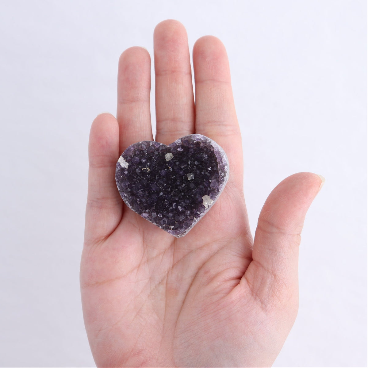 Amethyst Hearts Set of 8