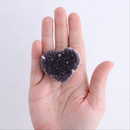 Amethyst Hearts Set of 8
