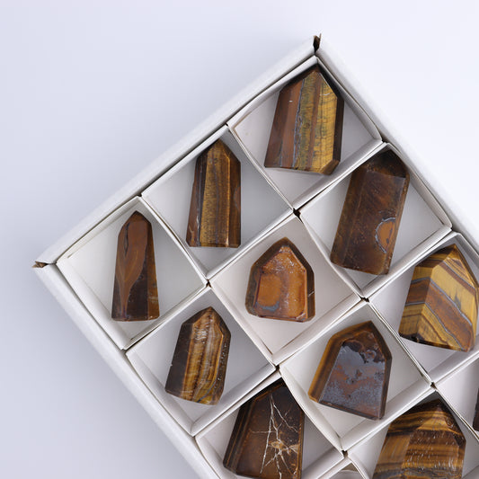 Tiger Eye Towers Set of 12