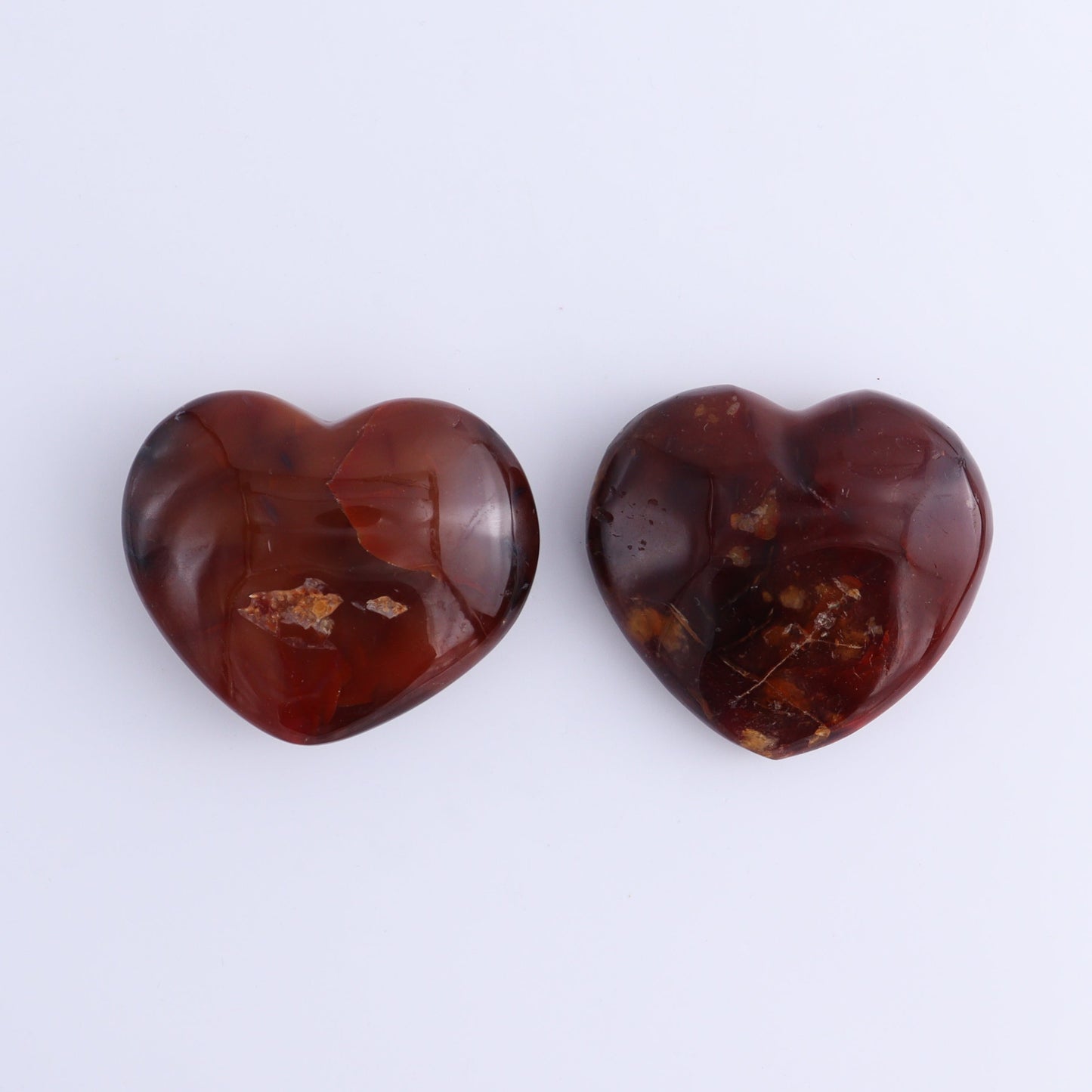Carnelian Hearts Set of 8 - Expert Wholesale and Supplier of Wholesale Crystals & Bulk Gemstones, ["carnelian","Hearts","Madagascar"]