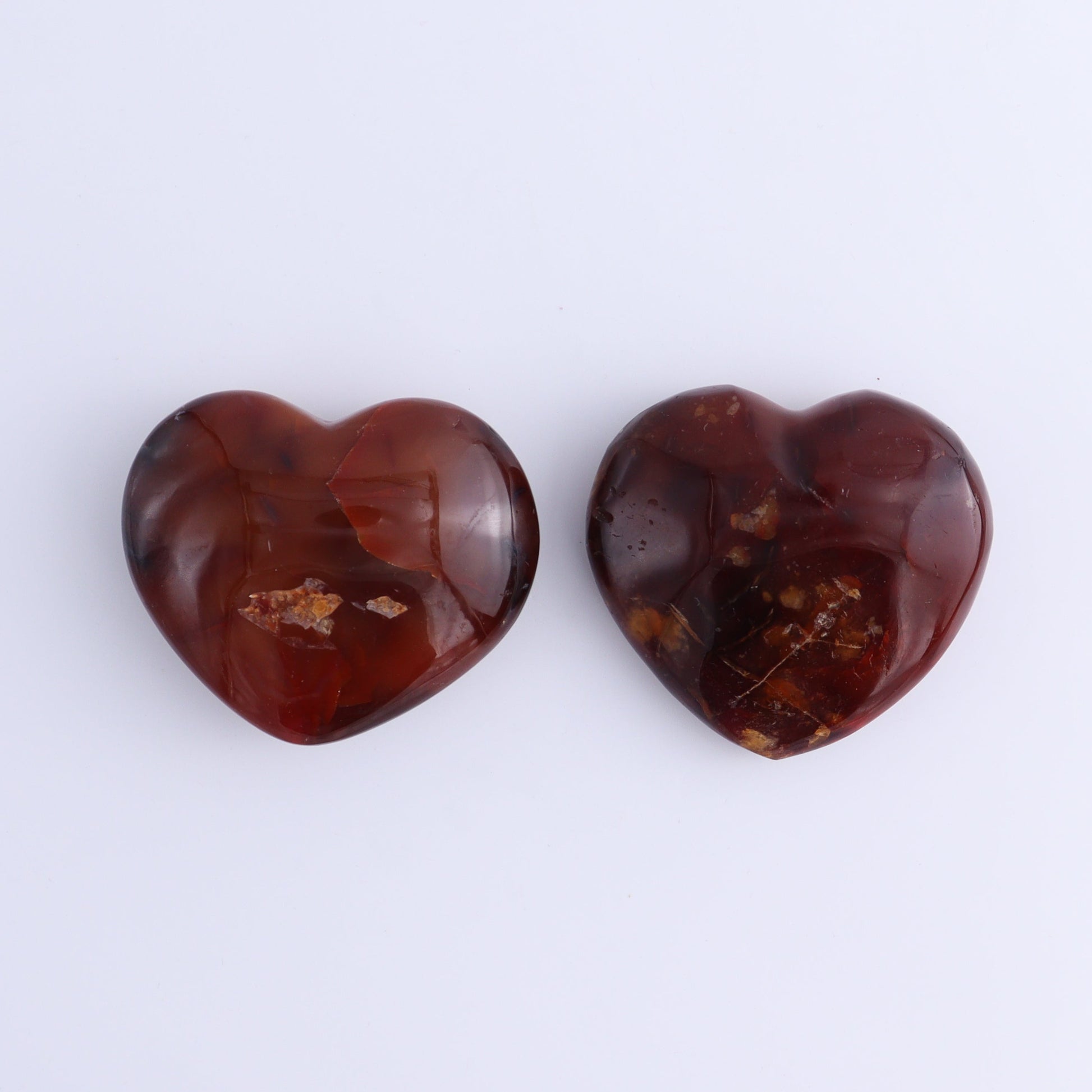 Carnelian Hearts Set of 8 - Expert Wholesale and Supplier of Wholesale Crystals & Bulk Gemstones, ["carnelian","Hearts","Madagascar"]
