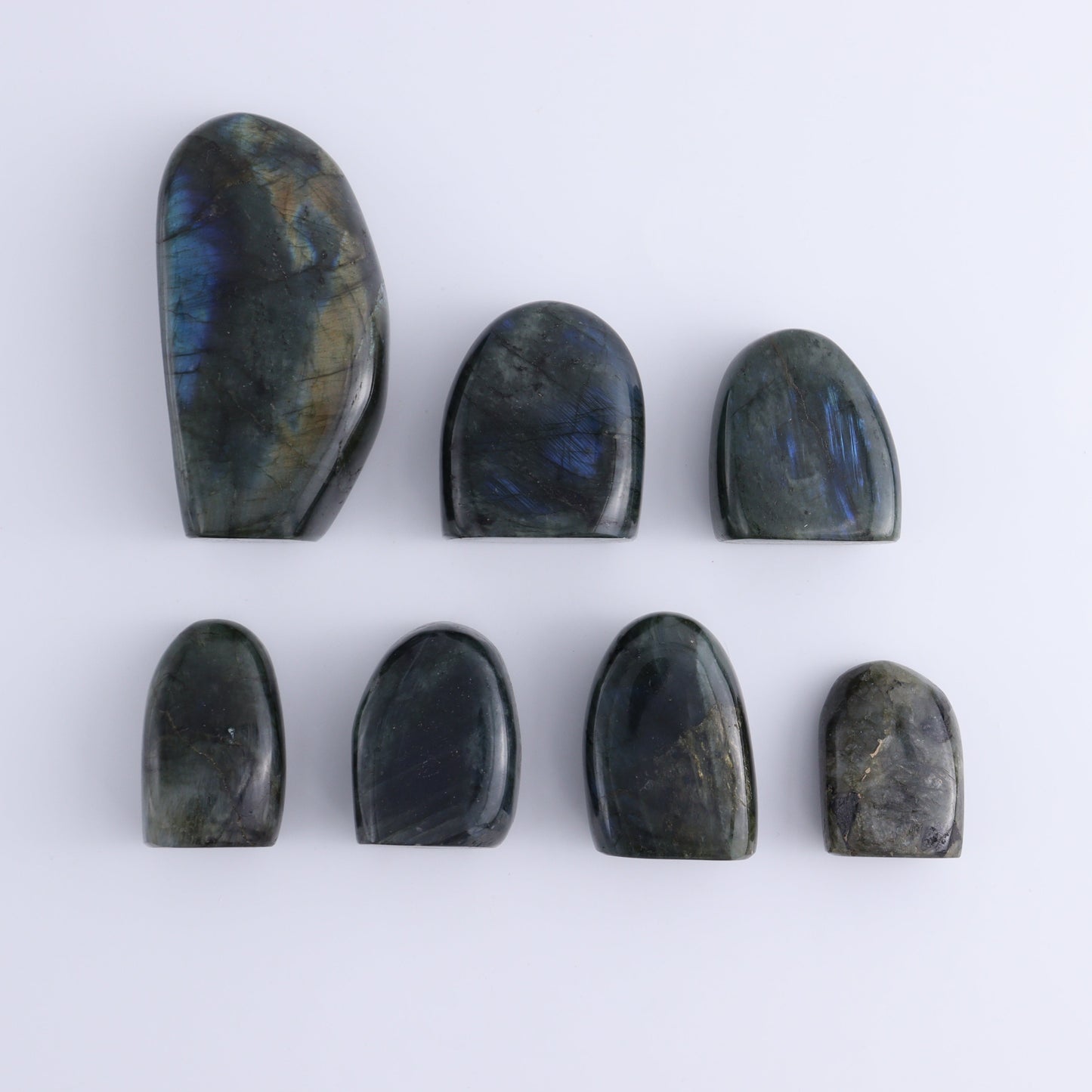 Labradorite Freeform Set of 7 - Expert Wholesale and Supplier of Wholesale Crystals & Bulk Gemstones, ["Freeforms","Labradorite","Madagascar"]