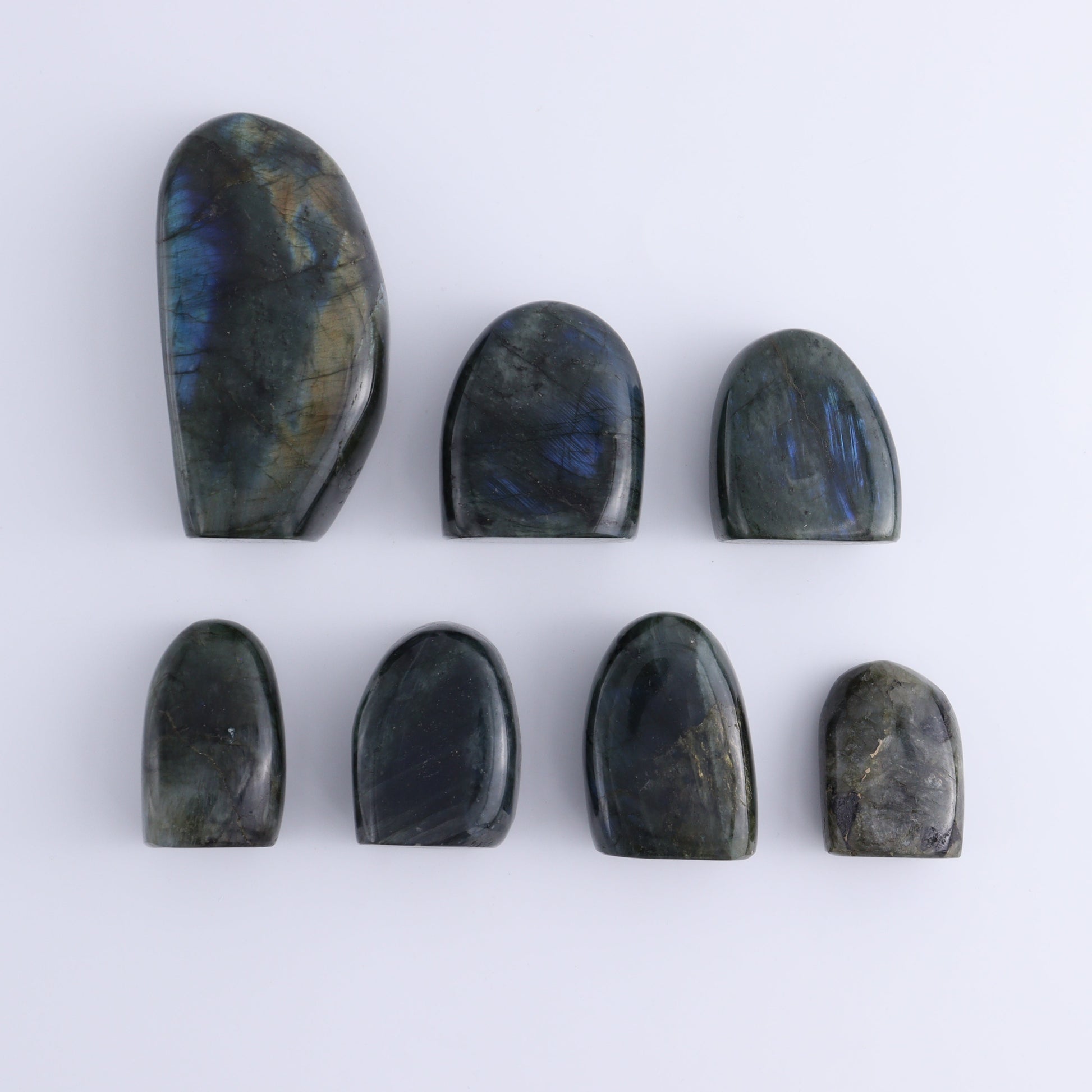 Labradorite Freeform Set of 7 - Expert Wholesale and Supplier of Wholesale Crystals & Bulk Gemstones, ["Freeforms","Labradorite","Madagascar"]