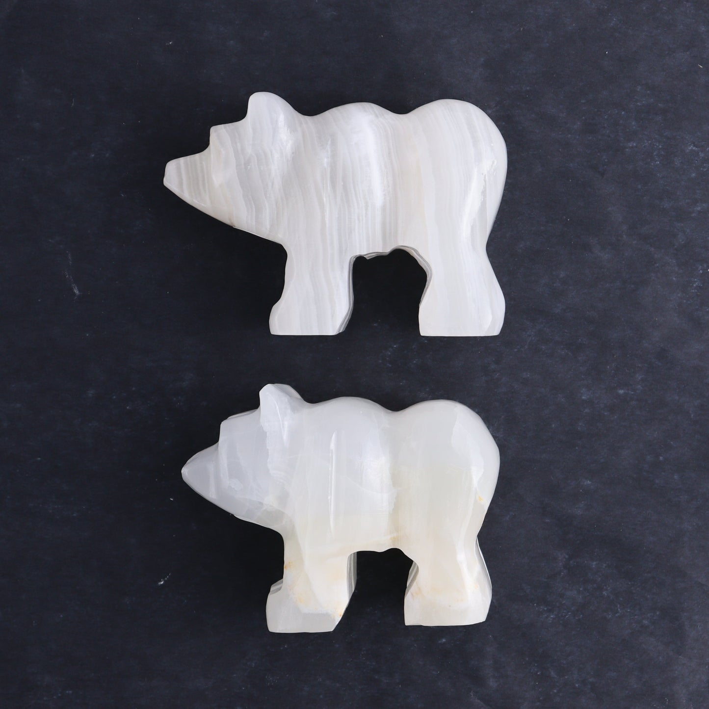 White Onyx Bear Carvings Set of 8 - Expert Wholesale and Supplier of Wholesale Crystals & Bulk Gemstones, ["Bears","onyx","White onyx"]