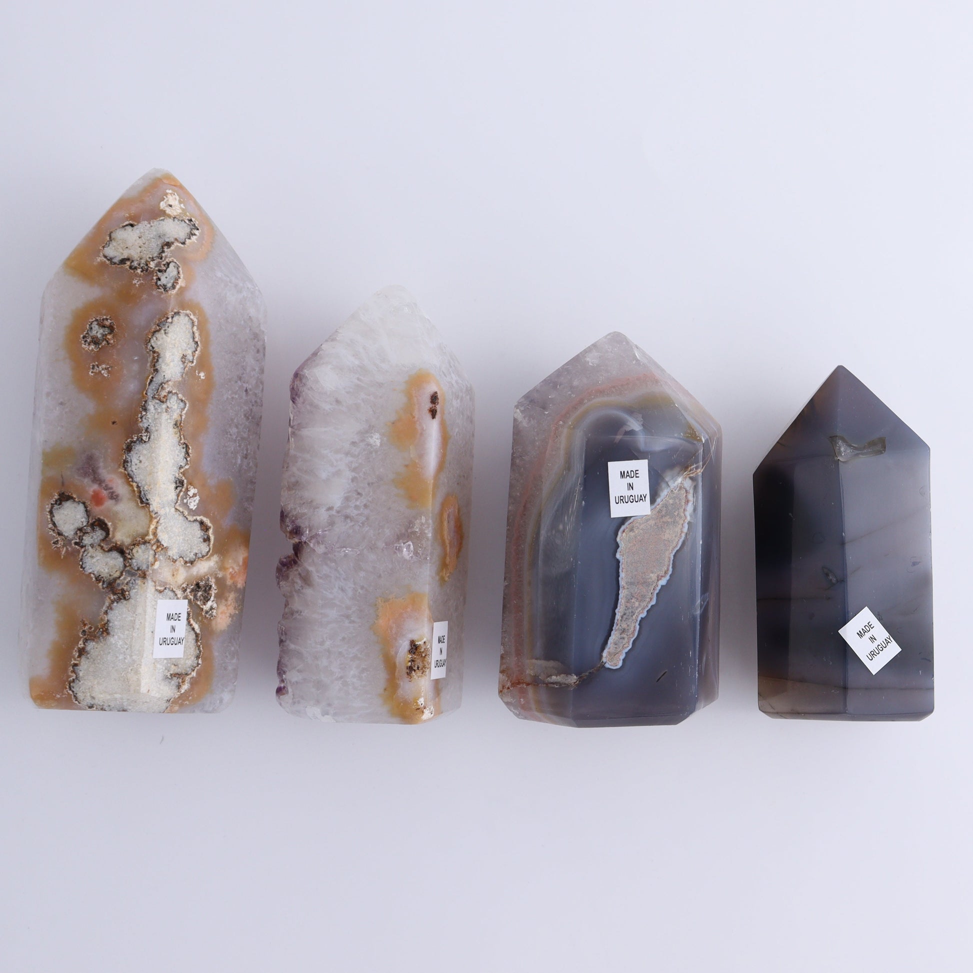 Uruguay Amethyst Towers Set of 4 - Expert Wholesale and Supplier of Wholesale Crystals & Bulk Gemstones, ["Amethyst","Towers","Uruguay"]