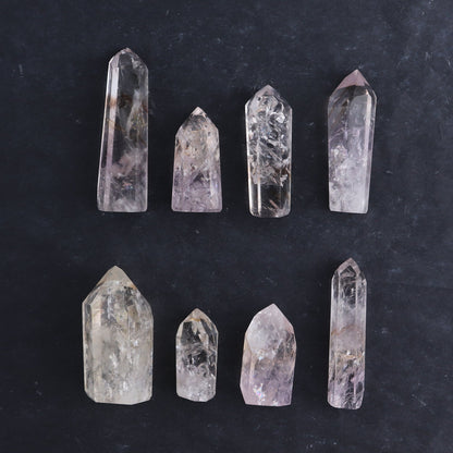 Powellite Amethyst UV Reactive Towers Set of 20 - Expert Wholesale and Supplier of Wholesale Crystals & Bulk Gemstones, ["Amethyst","Powellite"]