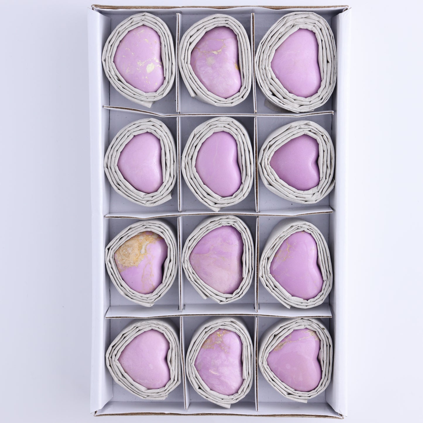 Phosphosiderite Hearts Set of 12 - Expert Wholesale and Supplier of Wholesale Crystals & Bulk Gemstones, ["Hearts","Phosphosiderite"]