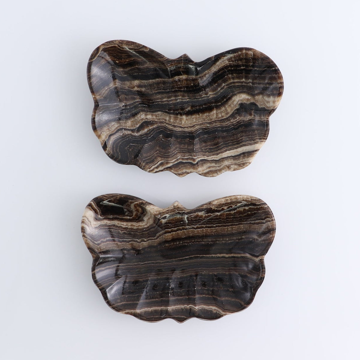 One Butterfly Bowl Mexican Onyx/Calcite Chocolate