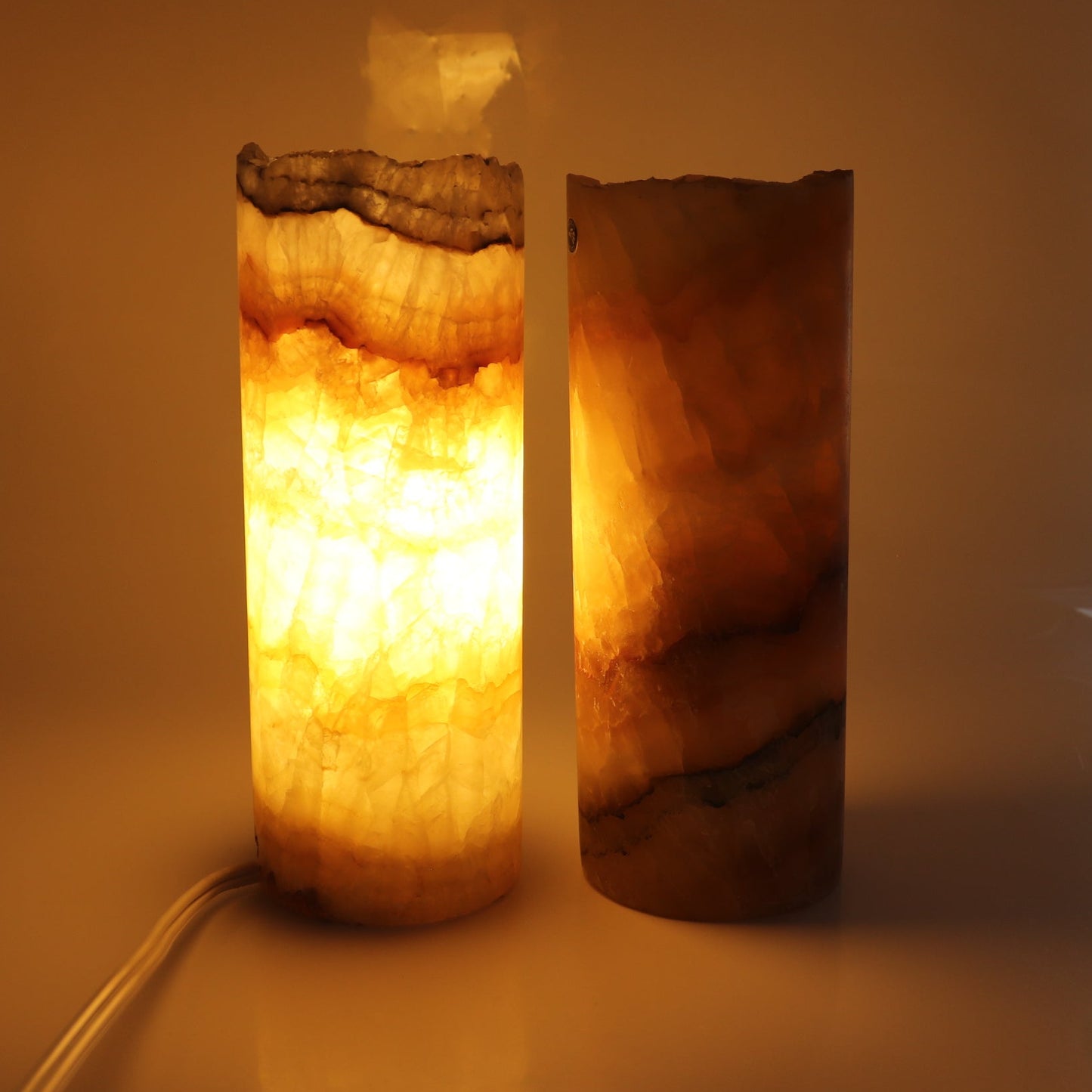 Mexican Onyx/Calcite Lamps Set of 2 - Expert Wholesale and Supplier of Wholesale Crystals & Bulk Gemstones, ["Calcite","Lamps","Mexico","onyx"]