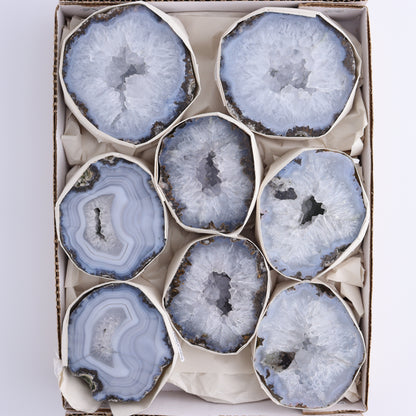 Las Choyas Geodes Set of 8 - Expert Wholesale and Supplier of Wholesale Crystals & Bulk Gemstones, ["Geodes","las choyas","Mexico"]