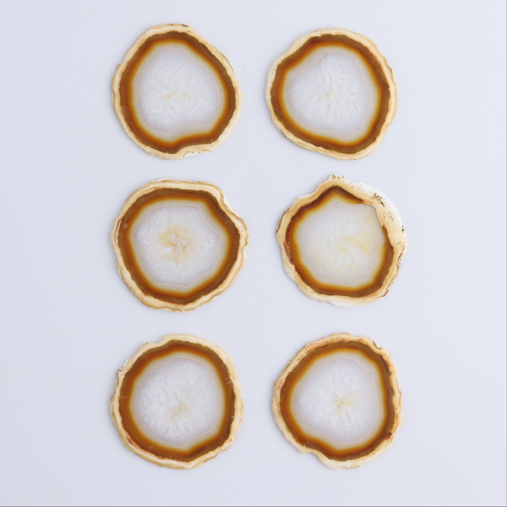 Iris Agate Slices Set of 6 - Expert Wholesale and Supplier of Wholesale Crystals & Bulk Gemstones, ["Agate","Iris Agate","Slices and Slabs"]