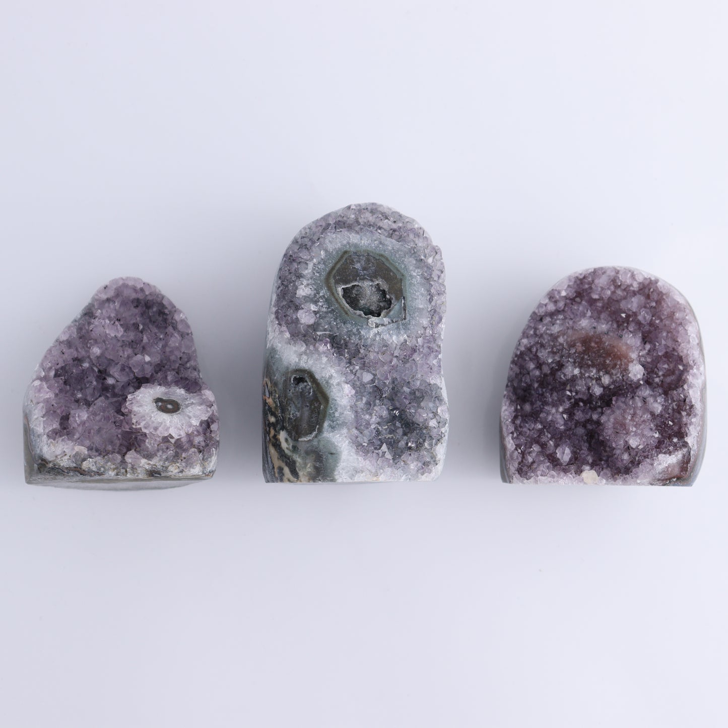 Uruguay Amethyst Set of 4 - Expert Wholesale and Supplier of Wholesale Crystals & Bulk Gemstones, ["Amethyst","Freeforms","Uruguay"]