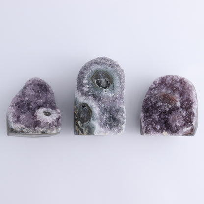 Uruguay Amethyst Set of 4 - Expert Wholesale and Supplier of Wholesale Crystals & Bulk Gemstones, ["Amethyst","Freeforms","Uruguay"]